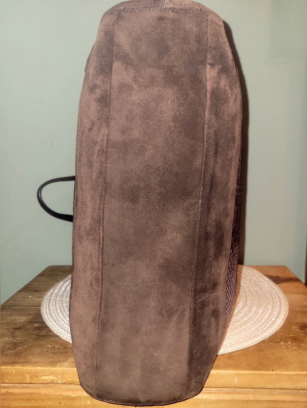 Coach Jose Suede and Leather Reptile Embossed Tote in Dark Brown 2014 - Picture 4 of 11